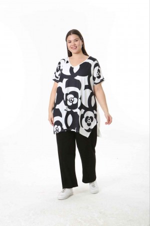 221484 TOPTAN DESENLİ BLUZ