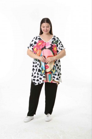 221489 TOPTAN DESENLİ BLUZ