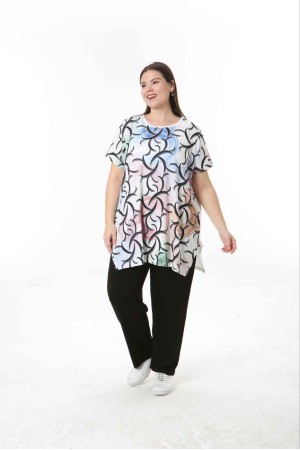 221490 TOPTAN DESENLİ BLUZ