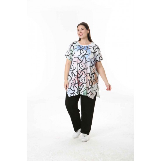 221490 TOPTAN DESENLİ BLUZ