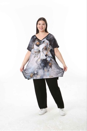 221504 TOPTAN DESENLİ BLUZ