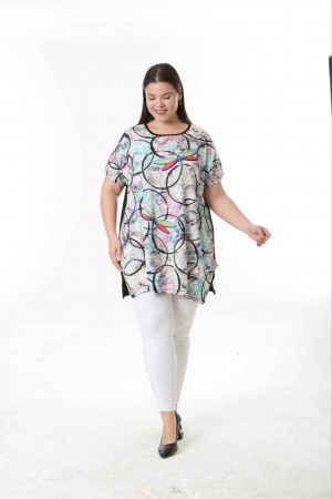 221522 TOPTAN DESENLİ BLUZ