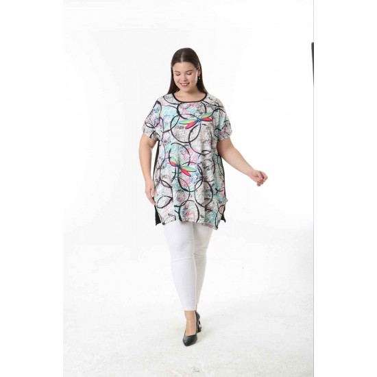 221522 TOPTAN DESENLİ BLUZ