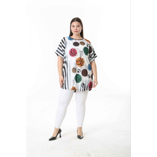 221532 TOPTAN DESENLİ BLUZ