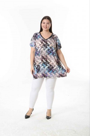 221538 TOPTAN DESENLİ BLUZ