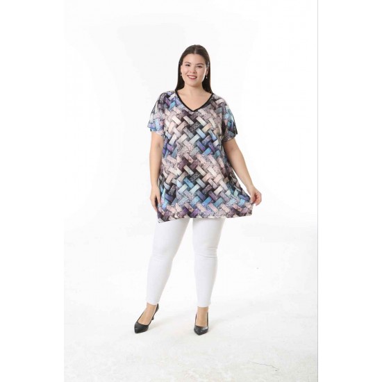 221538 TOPTAN DESENLİ BLUZ