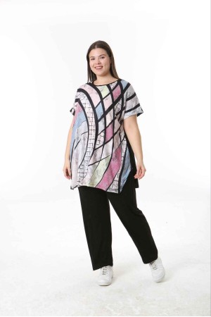 221540 TOPTAN DESENLİ BLUZ