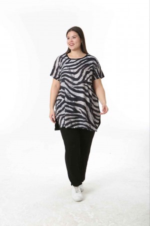 221542 TOPTAN DESENLİ BLUZ