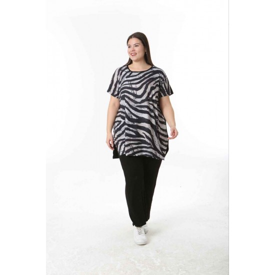 221542 TOPTAN DESENLİ BLUZ