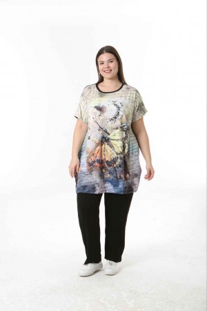 221544 TOPTAN DESENLİ BLUZ