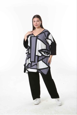 221552 TOPTAN DESENLİ BLUZ