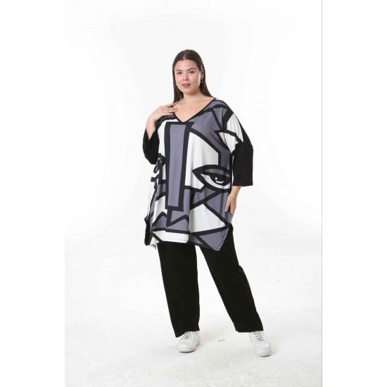 221552 TOPTAN DESENLİ BLUZ