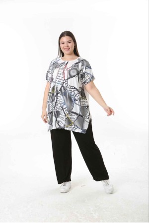 221560 TOPTAN DESENLİ BLUZ