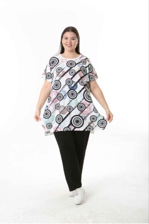 221566 TOPTAN DESENLİ BLUZ