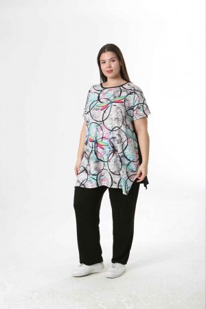 221573 TOPTAN DESENLİ BLUZ