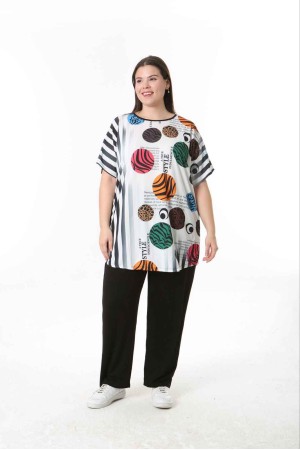 221599 TOPTAN DESENLİ BLUZ