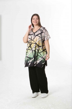 221607 TOPTAN DESENLİ BLUZ