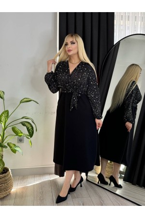 221639 TOPTAN SİYAH ELBİSE