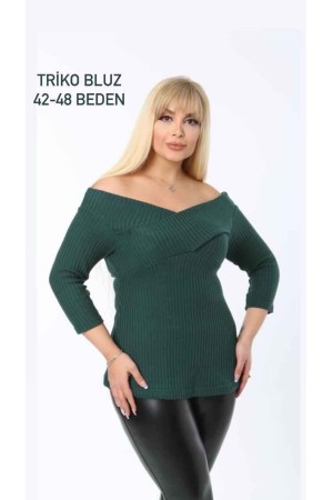 221656 TOPTAN YEŞİL BLUZ