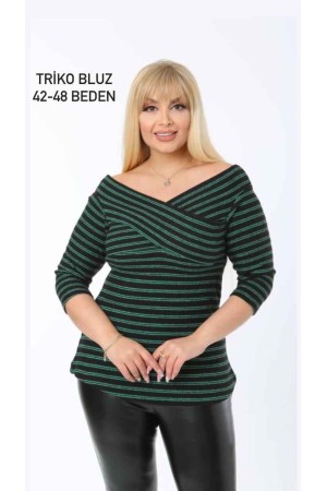 221657 TOPTAN YEŞİL BLUZ