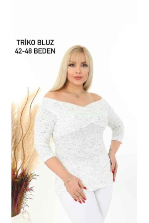221661 TOPTAN BEYAZ BLUZ