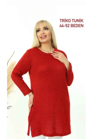 221667 TOPTAN KIRMIZI TUNİK