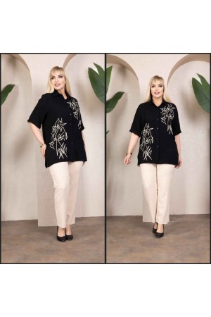 221679 TOPTAN SİYAH GÖMLEK