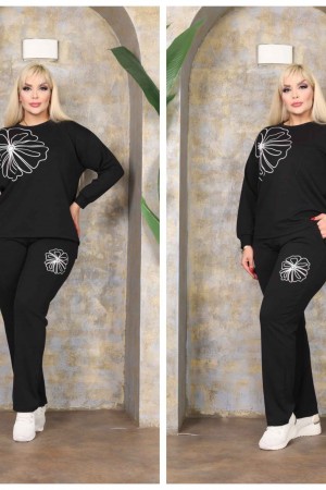 221686 TOPTAN SİYAH EŞOFMAN TAKIM