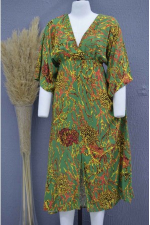 221706 TOPTAN DESENLİ ELBİSE