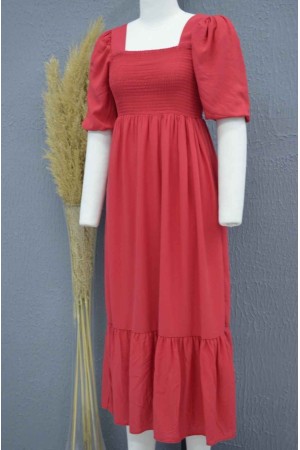 221718 TOPTAN DESENLİ ELBİSE