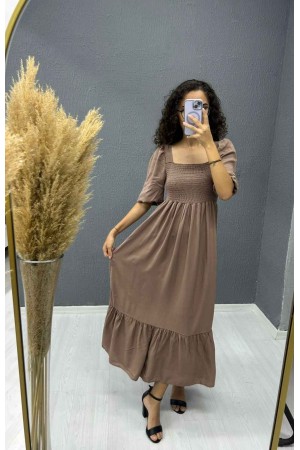 221721 TOPTAN DESENLİ ELBİSE