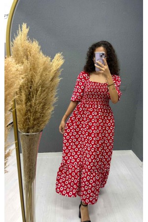 221731 TOPTAN DESENLİ ELBİSE