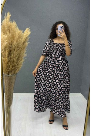 221732 TOPTAN DESENLİ ELBİSE