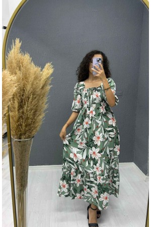 221737 TOPTAN DESENLİ ELBİSE