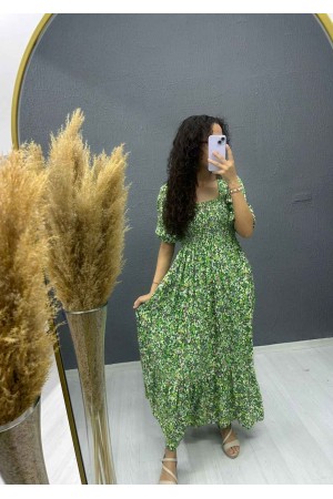 221741 TOPTAN DESENLİ ELBİSE