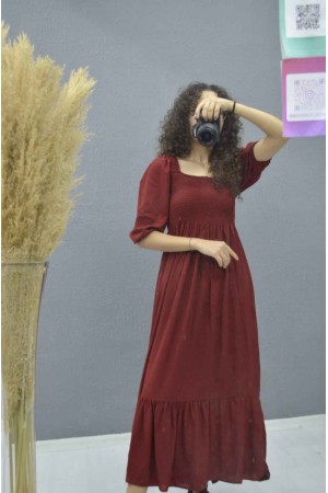 221747 TOPTAN DESENLİ ELBİSE