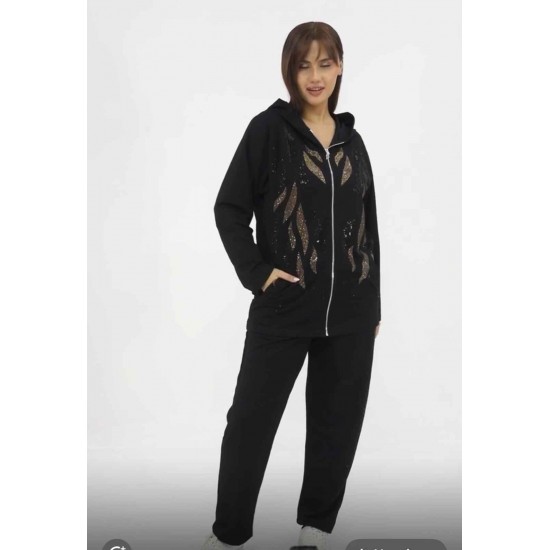 221777 TOPTAN SİYAH EŞOFMAN TAKIM