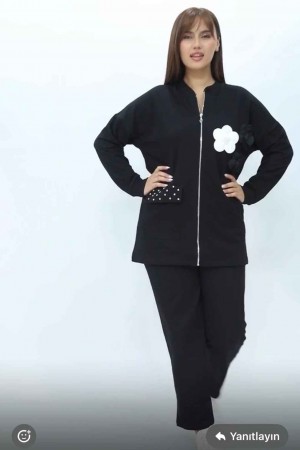 221782 TOPTAN SİYAH EŞOFMAN TAKIM