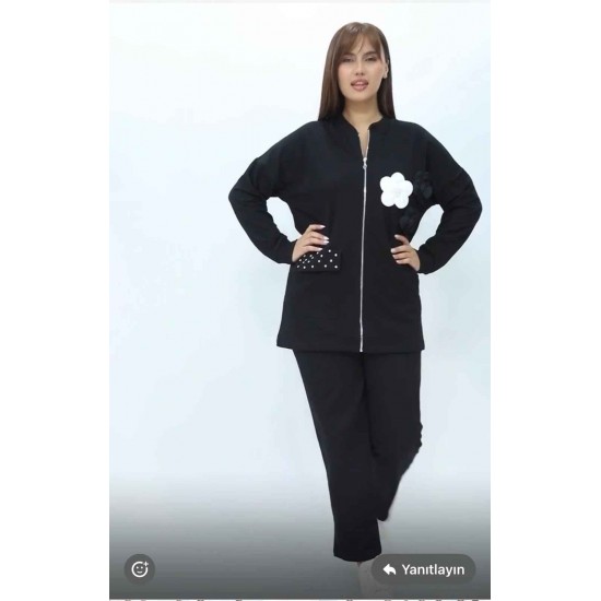 221782 TOPTAN SİYAH EŞOFMAN TAKIM