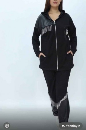 221784 TOPTAN SİYAH EŞOFMAN TAKIM