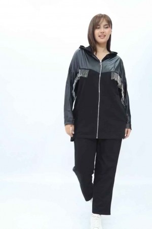 221788 TOPTAN SİYAH EŞOFMAN TAKIM