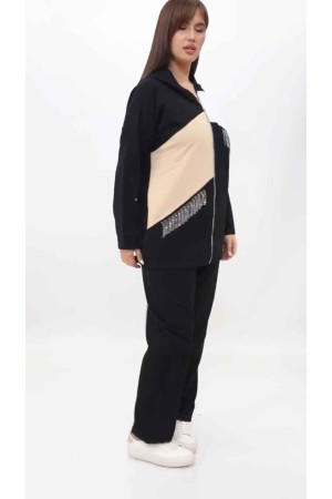 221792 TOPTAN SİYAH EŞOFMAN TAKIM