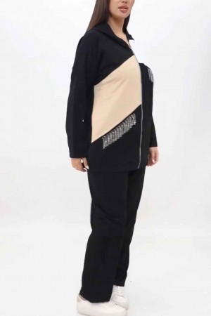 221792 TOPTAN SİYAH EŞOFMAN TAKIM