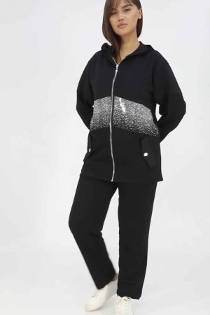 221795 TOPTAN SİYAH EŞOFMAN TAKIM