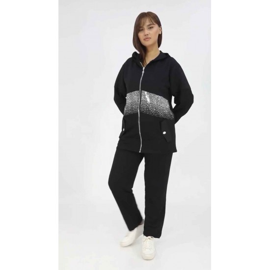 221795 TOPTAN SİYAH EŞOFMAN TAKIM