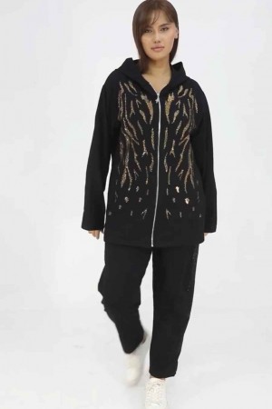 221796 TOPTAN SİYAH EŞOFMAN TAKIM