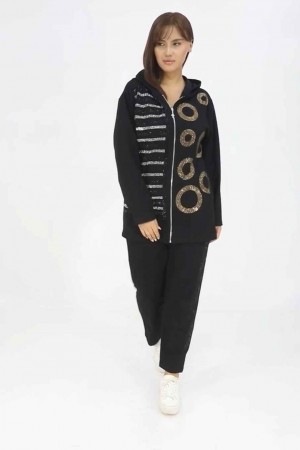 221800 TOPTAN SİYAH EŞOFMAN TAKIM