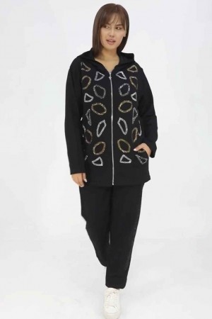 221801 TOPTAN SİYAH EŞOFMAN TAKIM