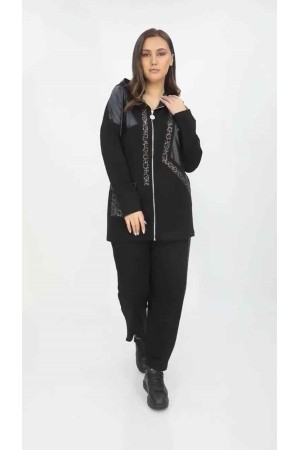 221803 TOPTAN SİYAH EŞOFMAN TAKIM