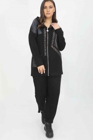 221803 TOPTAN SİYAH EŞOFMAN TAKIM